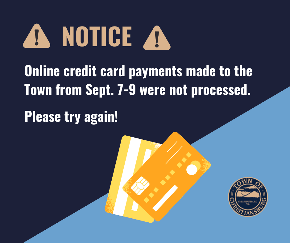 Online Credit Card Payments Not Processed from Sept. 7-9