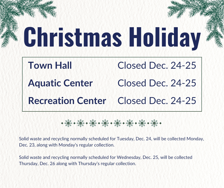 Christmas Holiday 2024 closures and solid waste collection