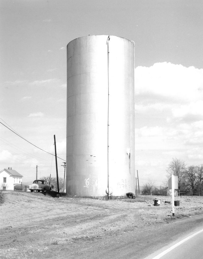 A vintage photograph of the Cambria Water Tank