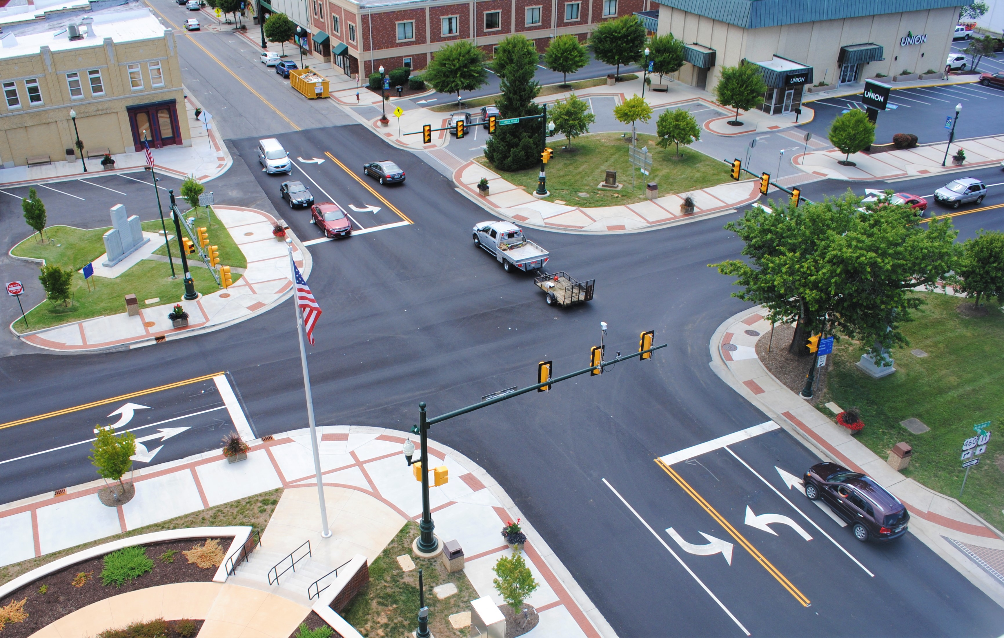 Diagram of a portion of the newly paved streets downtown.