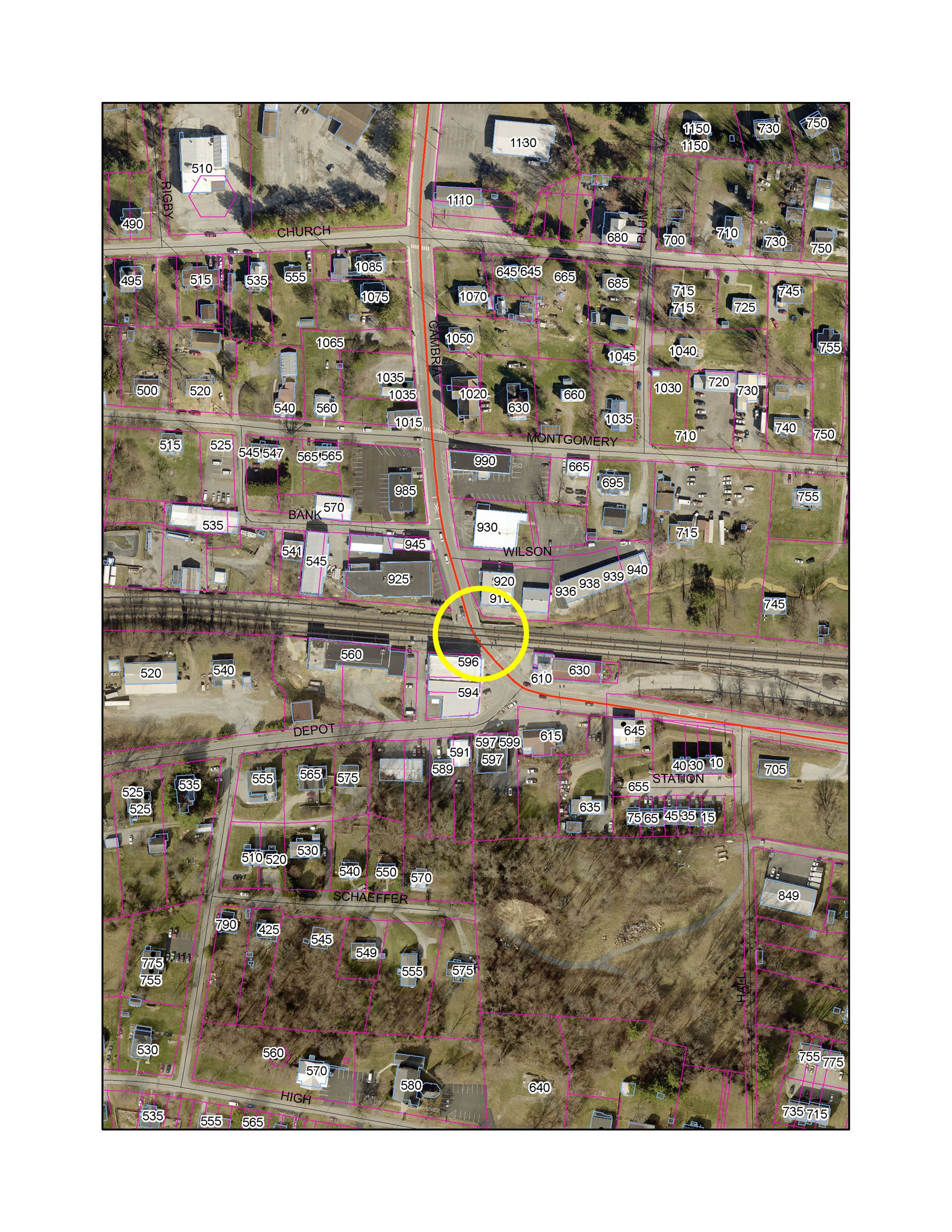 Cambria St - Depot St Railraod Crossing Closure