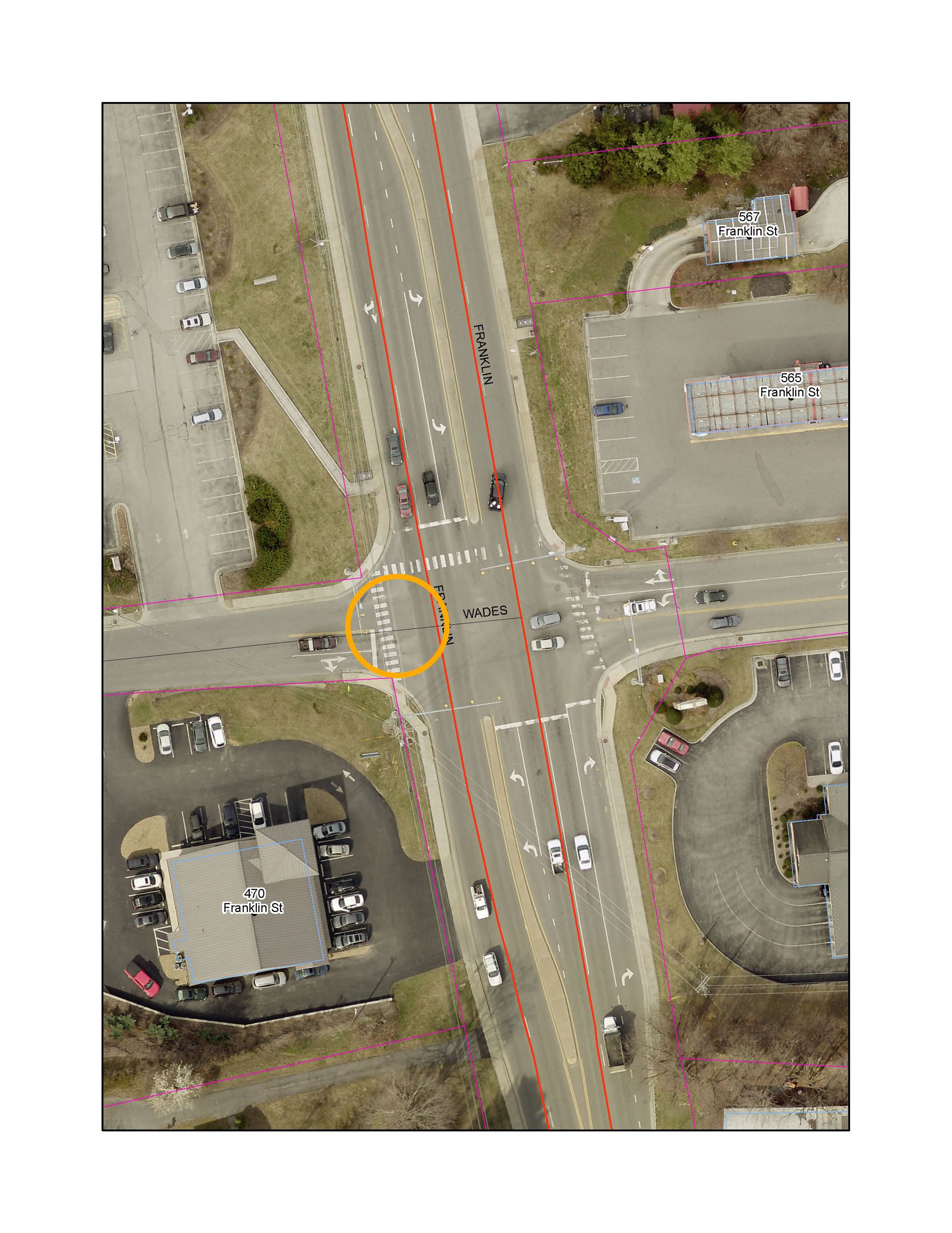 N Franklin St - Wades Ln Work Area