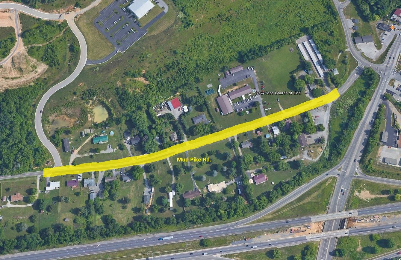 Water Main Break on 1355 - 1495 Mud Pike Rd..